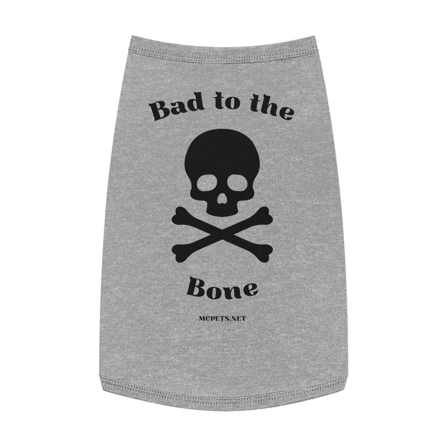 Bad to the Bone Skull and Cross Bones Pet Tank Top