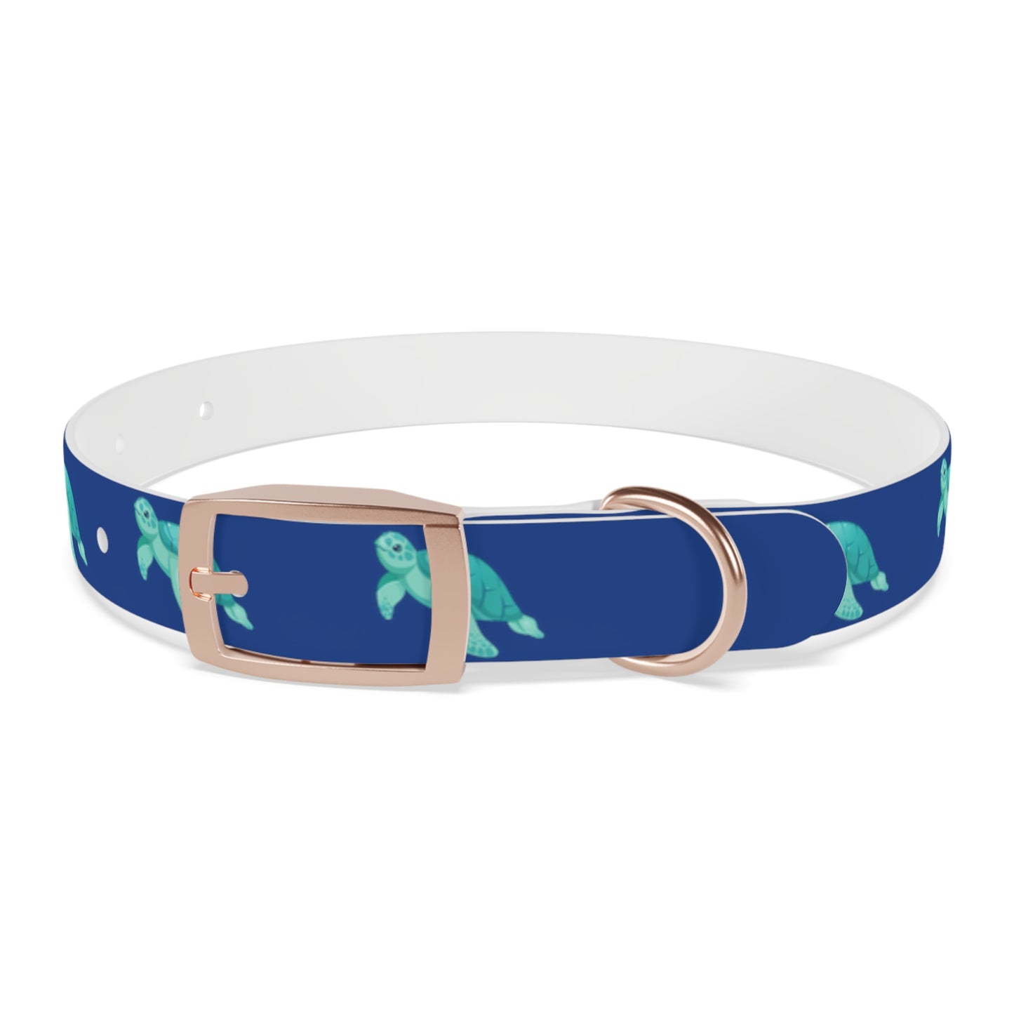 Turtles Dog Collar Ocean Blue