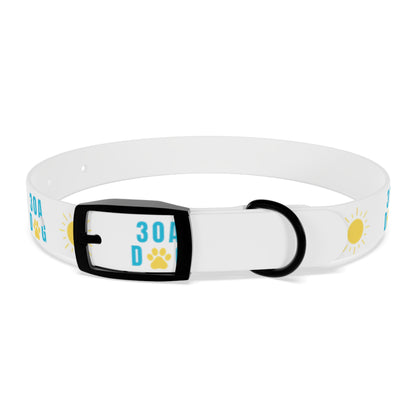 30A Dog Paw Collar White