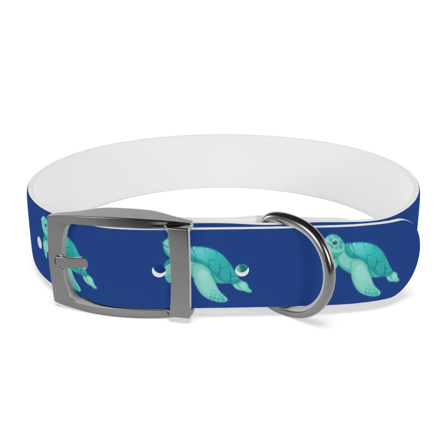 Turtles Dog Collar Ocean Blue