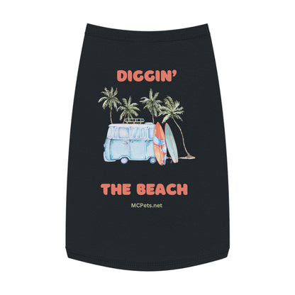 Diggin’ the Beach Dog Black Tank Top
