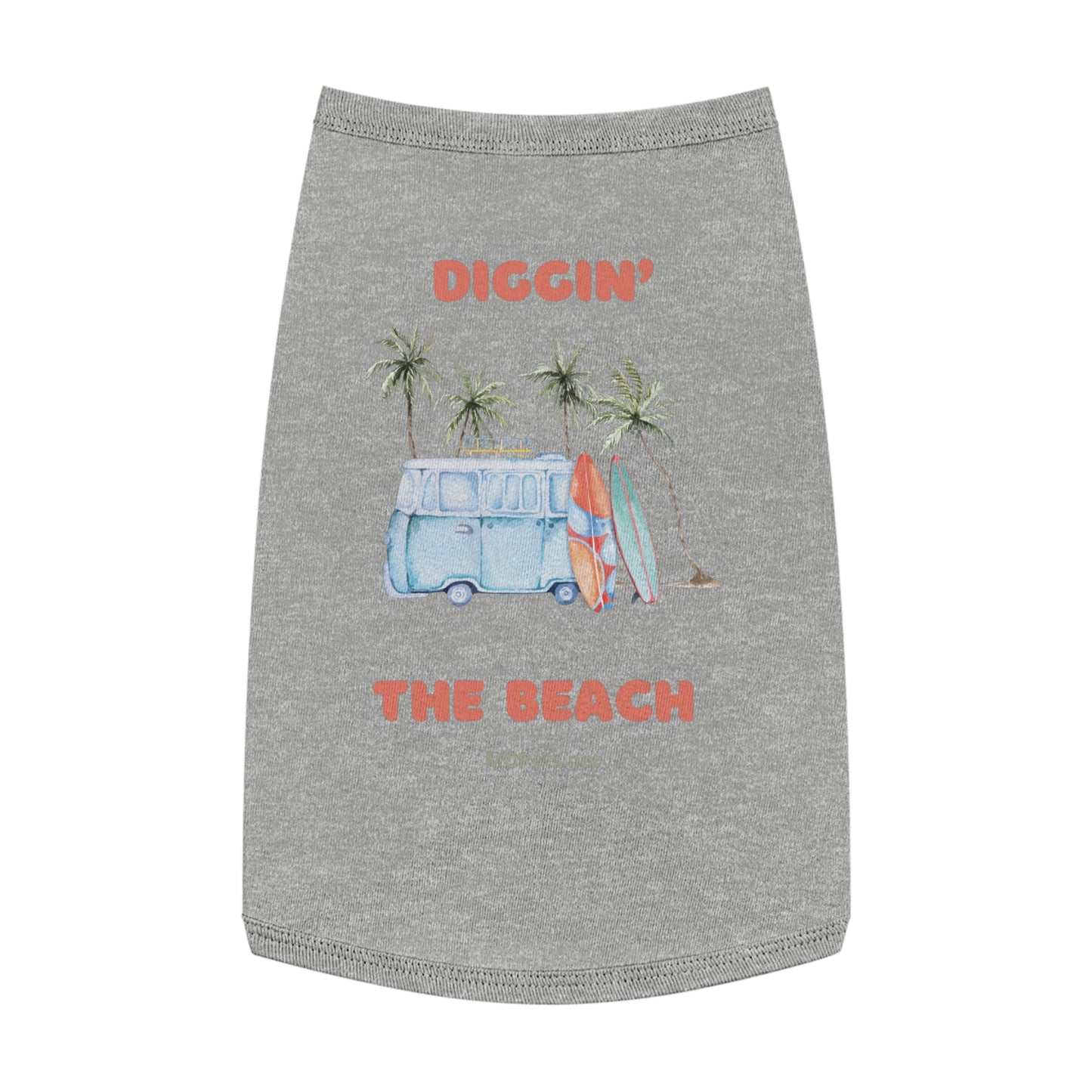 Diggin’ the Beach Dog Black Tank Top