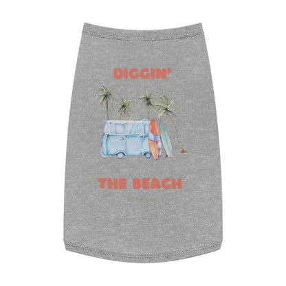 Diggin’ the Beach Dog Black Tank Top