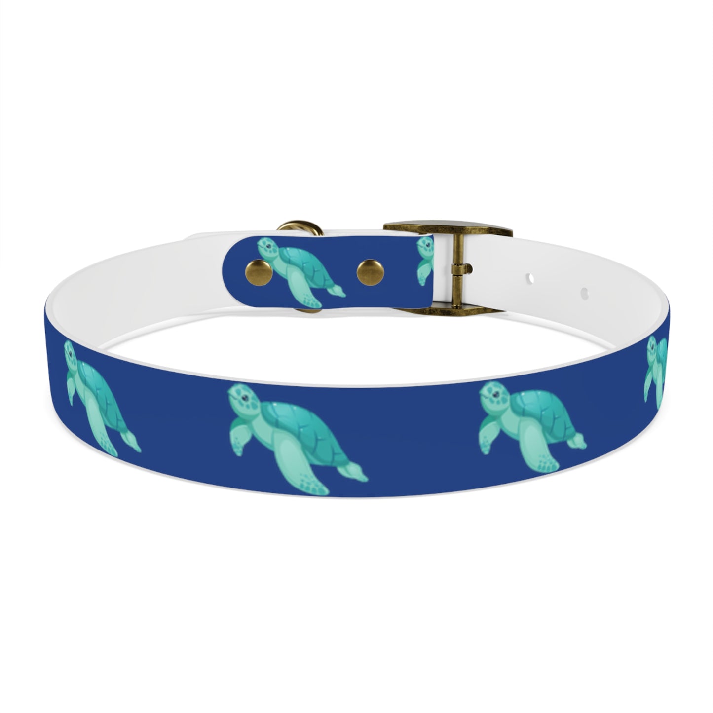 Turtles Dog Collar Ocean Blue