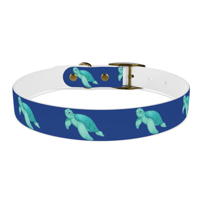 Turtles Dog Collar Ocean Blue