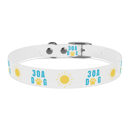 30A Dog Paw Collar White