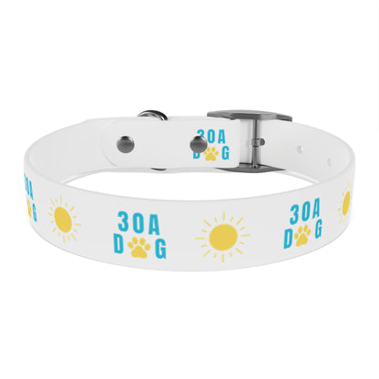 30A Dog Paw Collar White