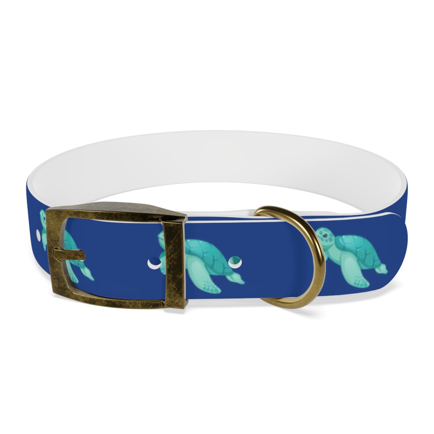 Turtles Dog Collar Ocean Blue