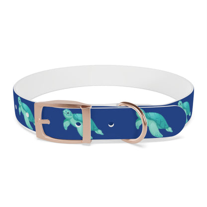 Turtles Dog Collar Ocean Blue