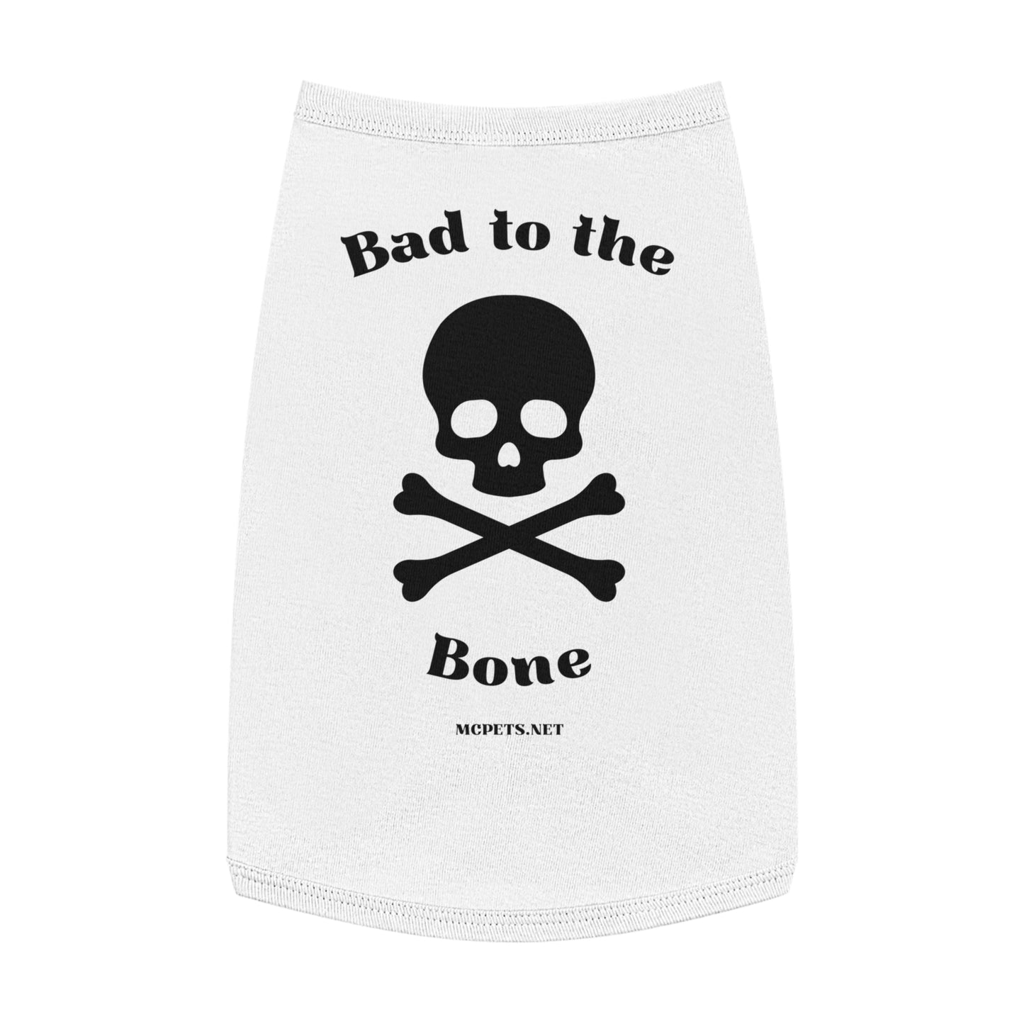 Bad to the Bone Skull and Cross Bones Pet Tank Top