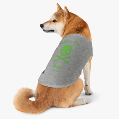Bad to the Bone Skull and Cross Bones Pet Tank Top