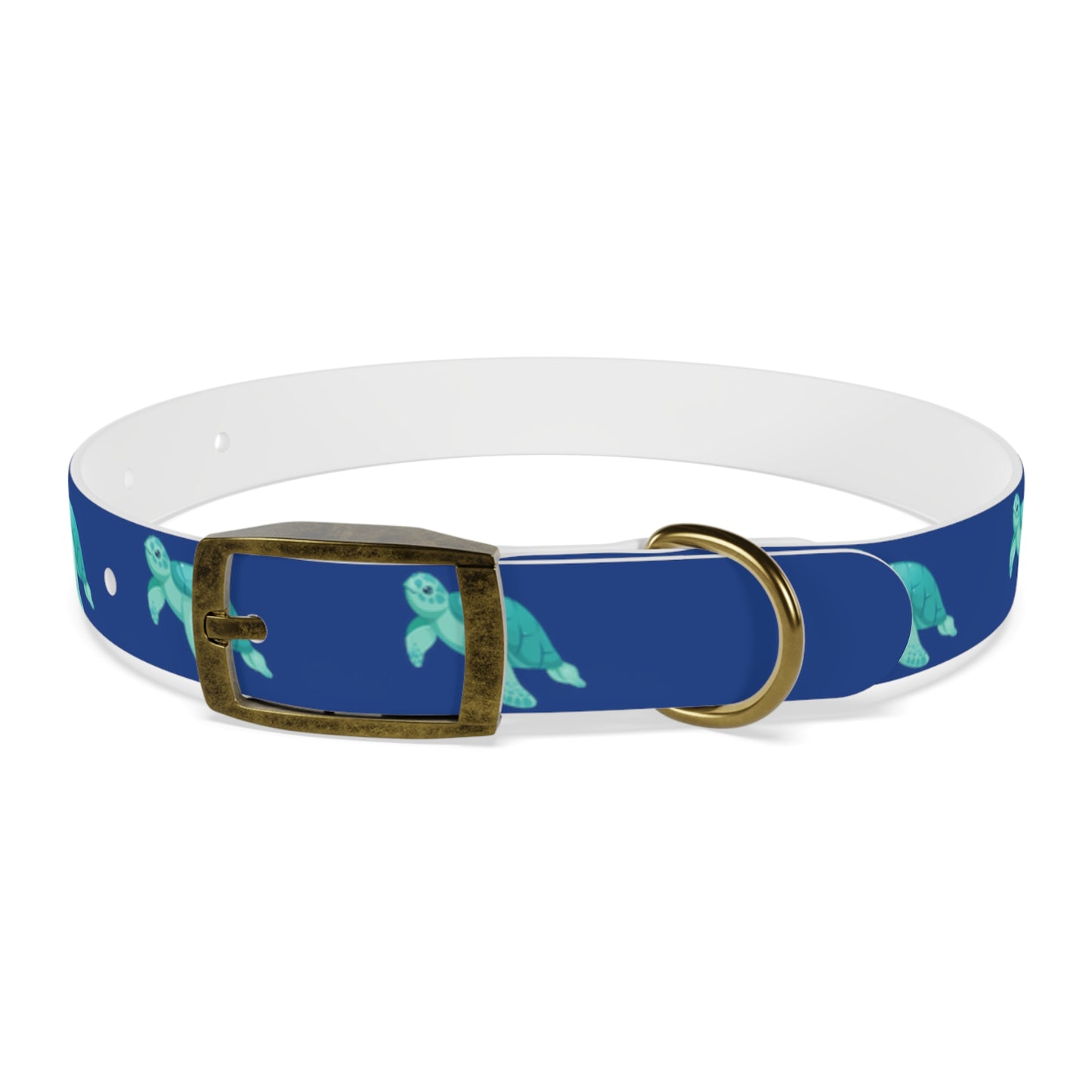 Turtles Dog Collar Ocean Blue