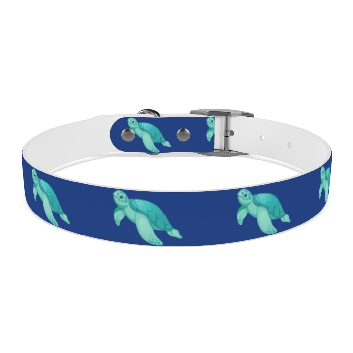 Turtles Dog Collar Ocean Blue