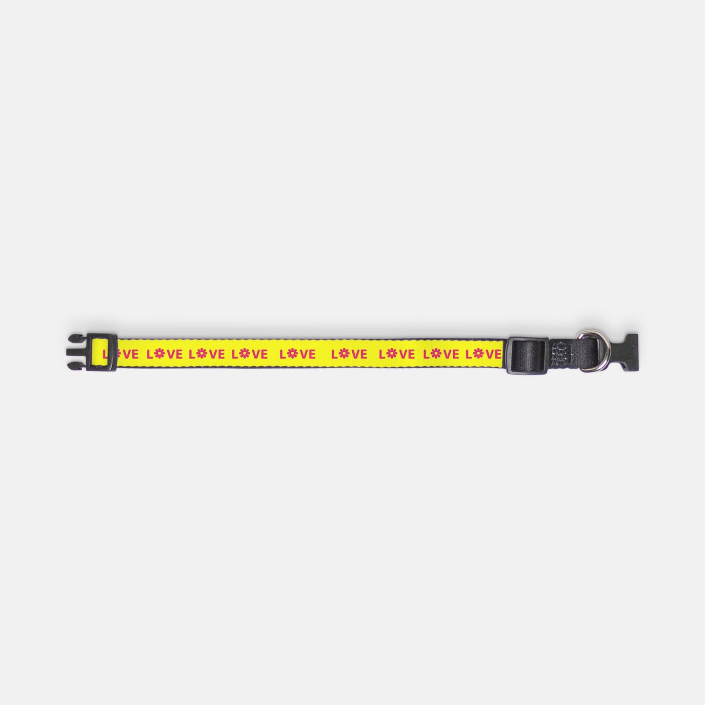 Love Pet Collar Large (Yellow/Pink)