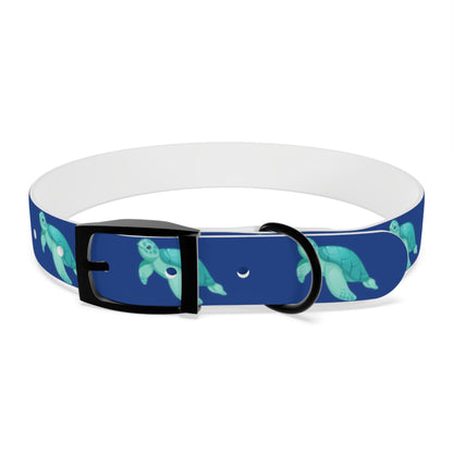 Turtles Dog Collar Ocean Blue