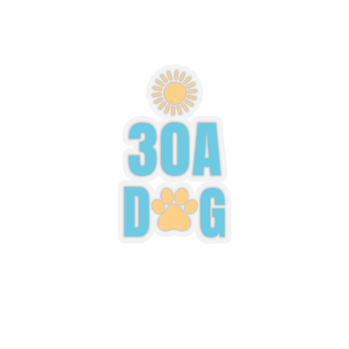 30A Dog Paw Print Kiss-Cut Stickers