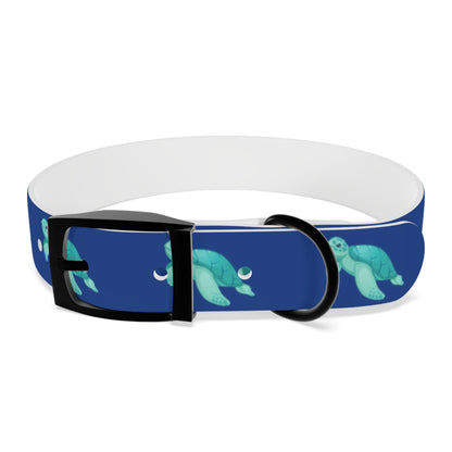 Turtles Dog Collar Ocean Blue
