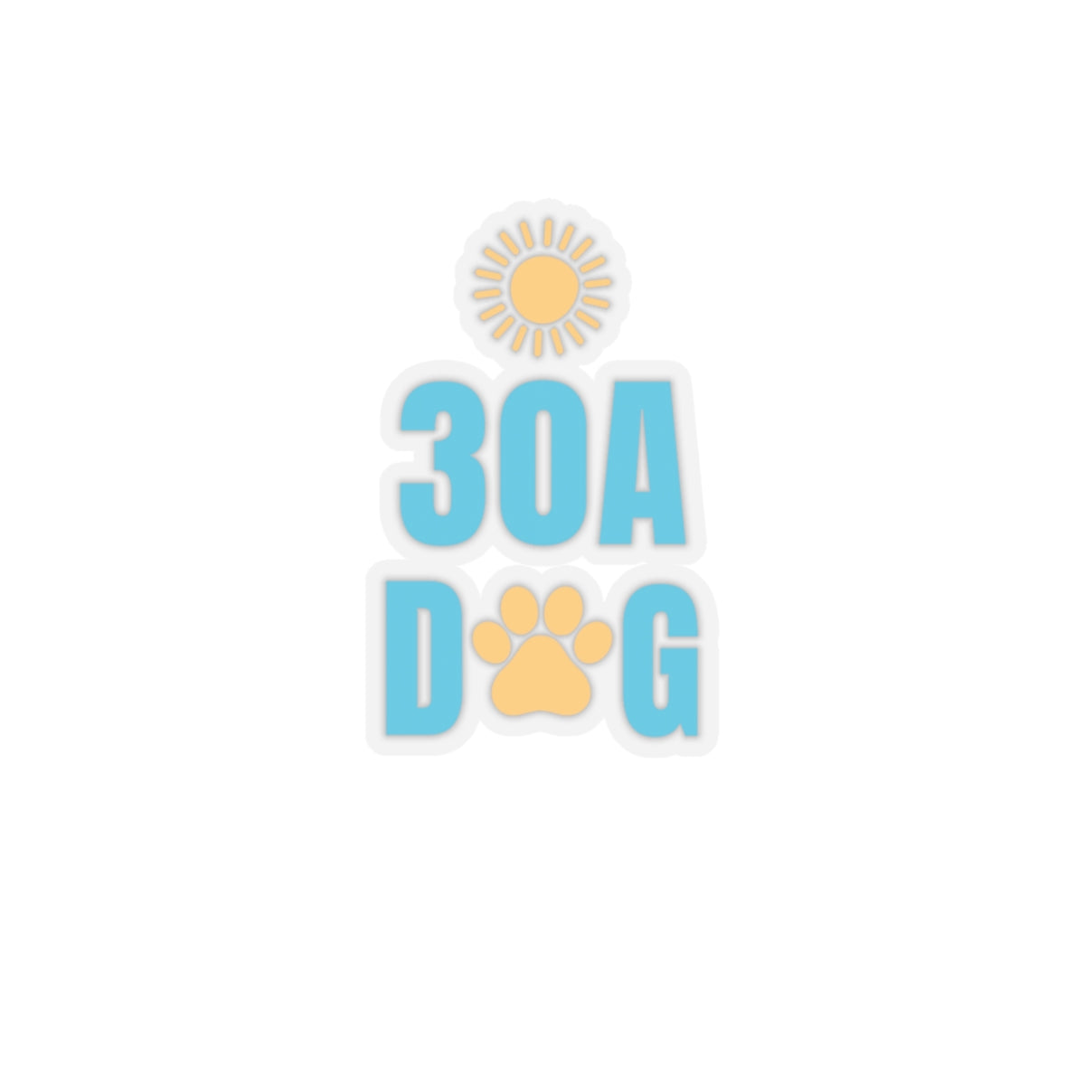 30A Dog Paw Print Kiss-Cut Stickers