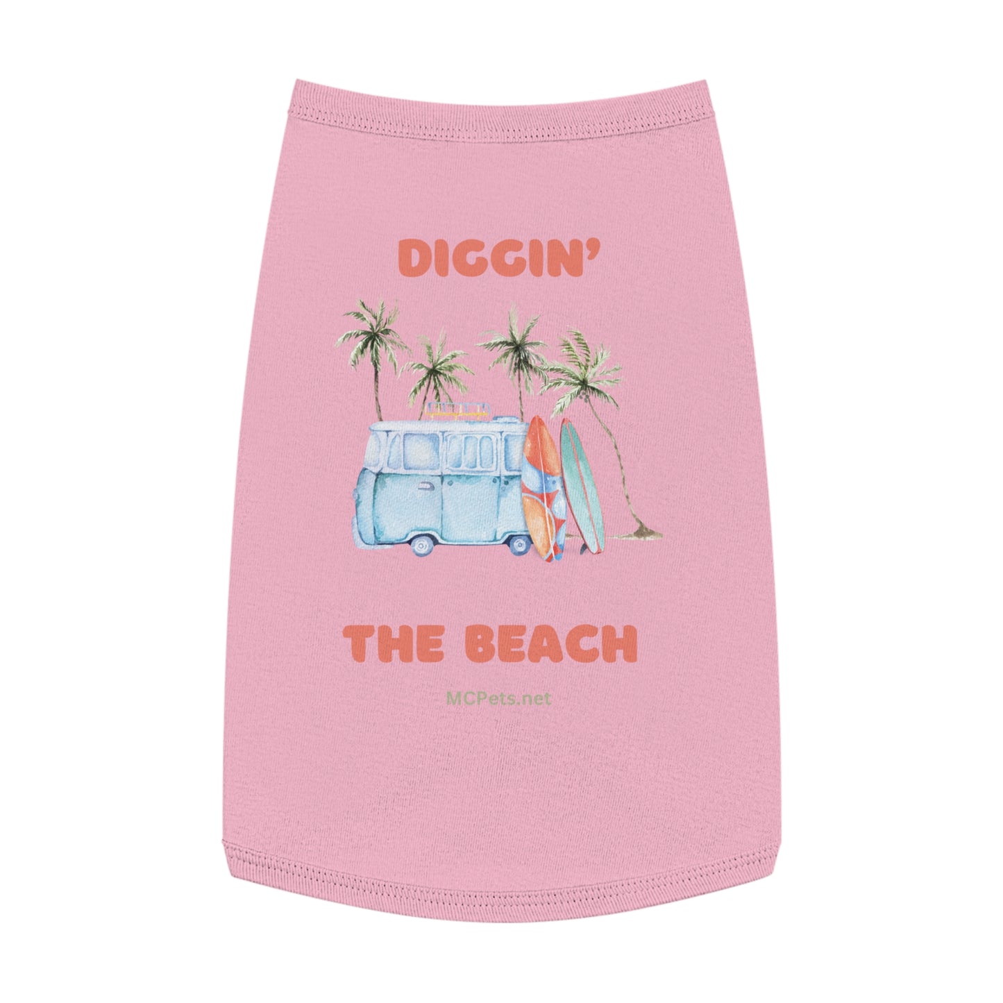 Diggin’ the Beach Dog Black Tank Top