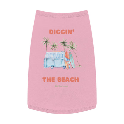 Diggin’ the Beach Dog Black Tank Top