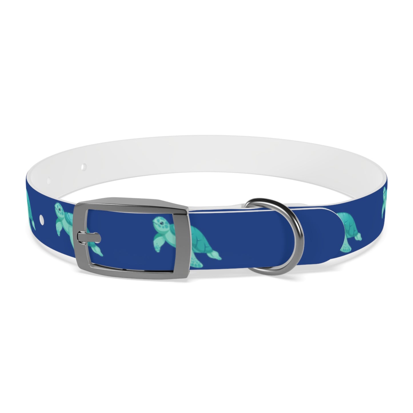 Turtles Dog Collar Ocean Blue