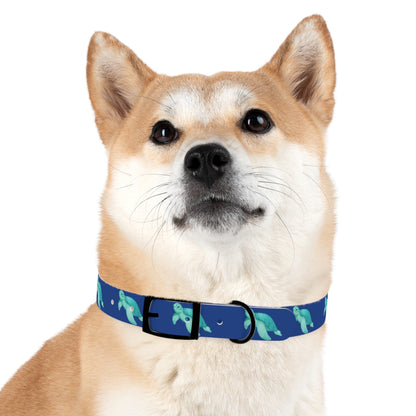 Turtles Dog Collar Ocean Blue