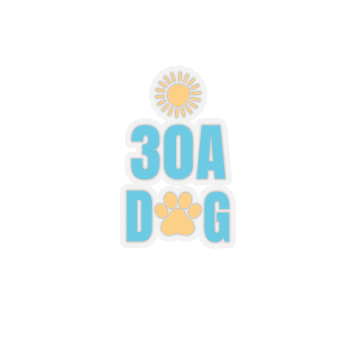 30A Dog Paw Print Kiss-Cut Stickers