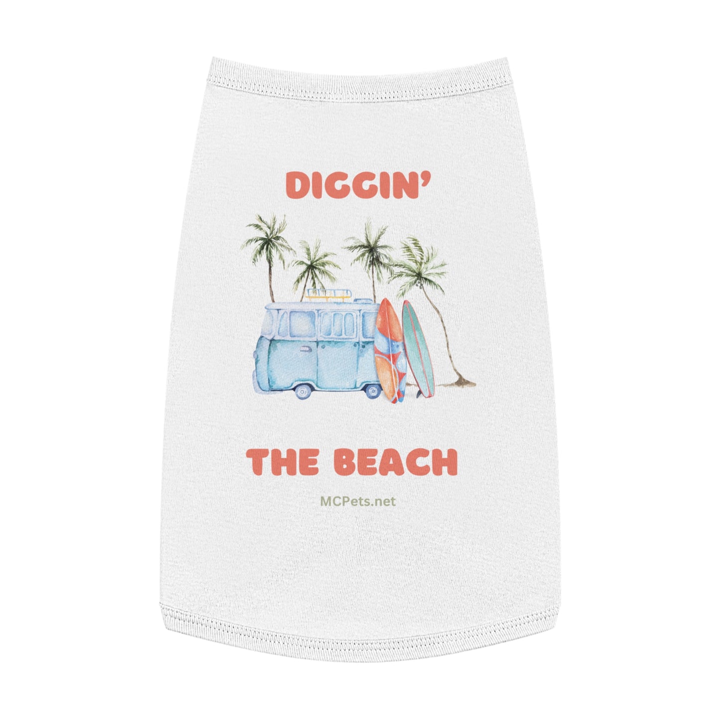 Diggin’ the Beach Dog Black Tank Top
