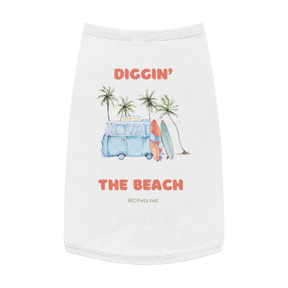 Diggin’ the Beach Dog Black Tank Top