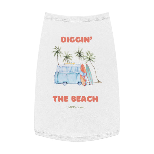 Diggin’ the Beach Dog Black Tank Top