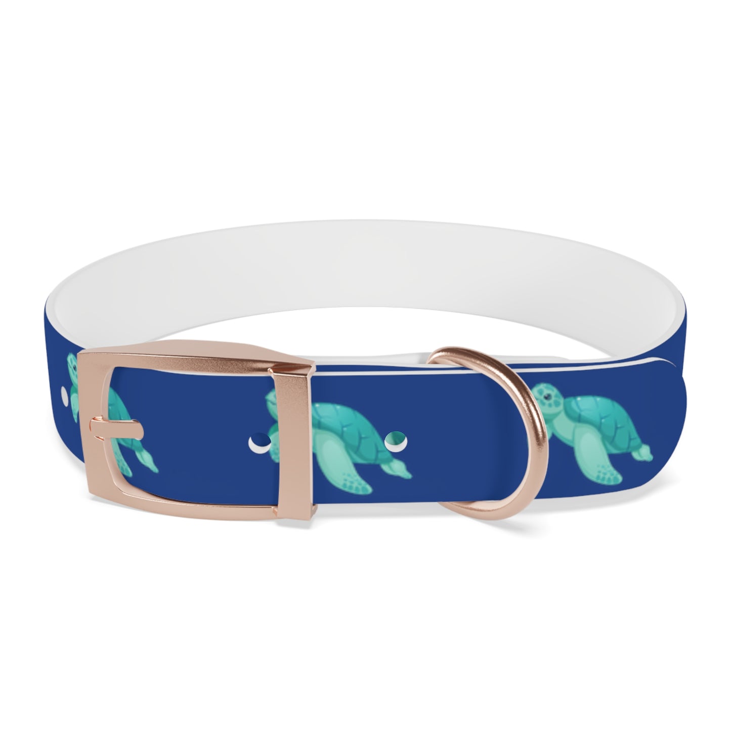 Turtles Dog Collar Ocean Blue