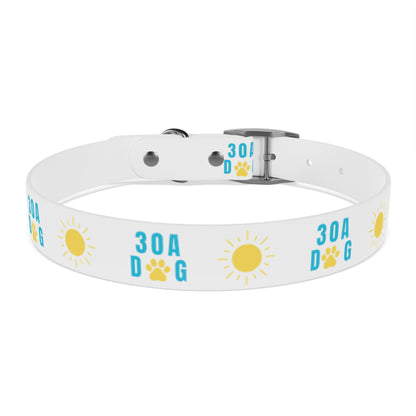 30A Dog Paw Collar White