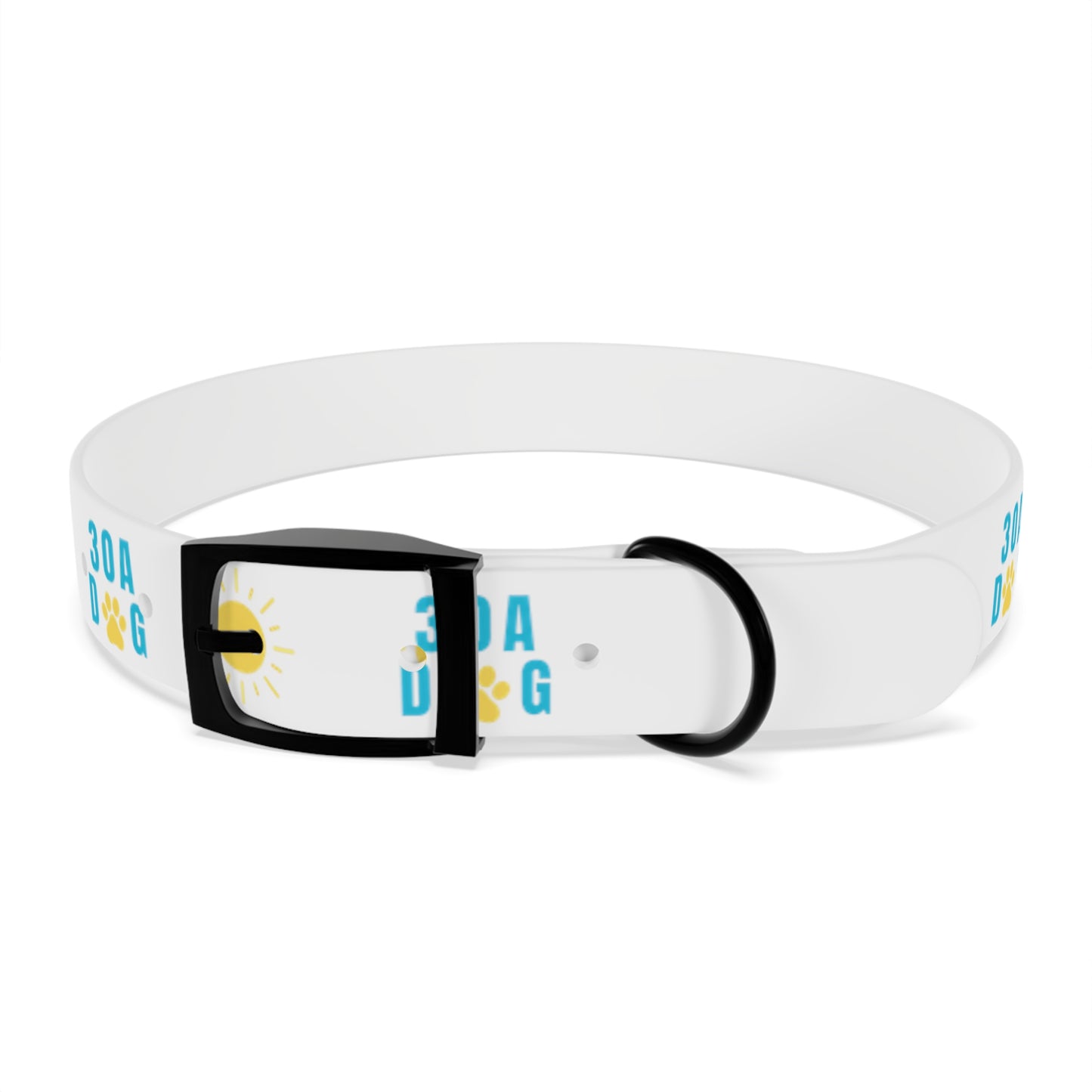 30A Dog Paw Collar White
