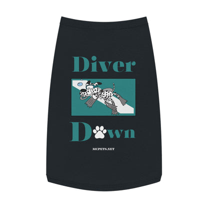 Diver Down Scuba Dog Black Tank Top