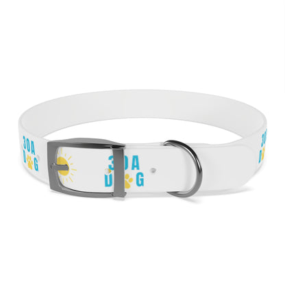 30A Dog Paw Collar White