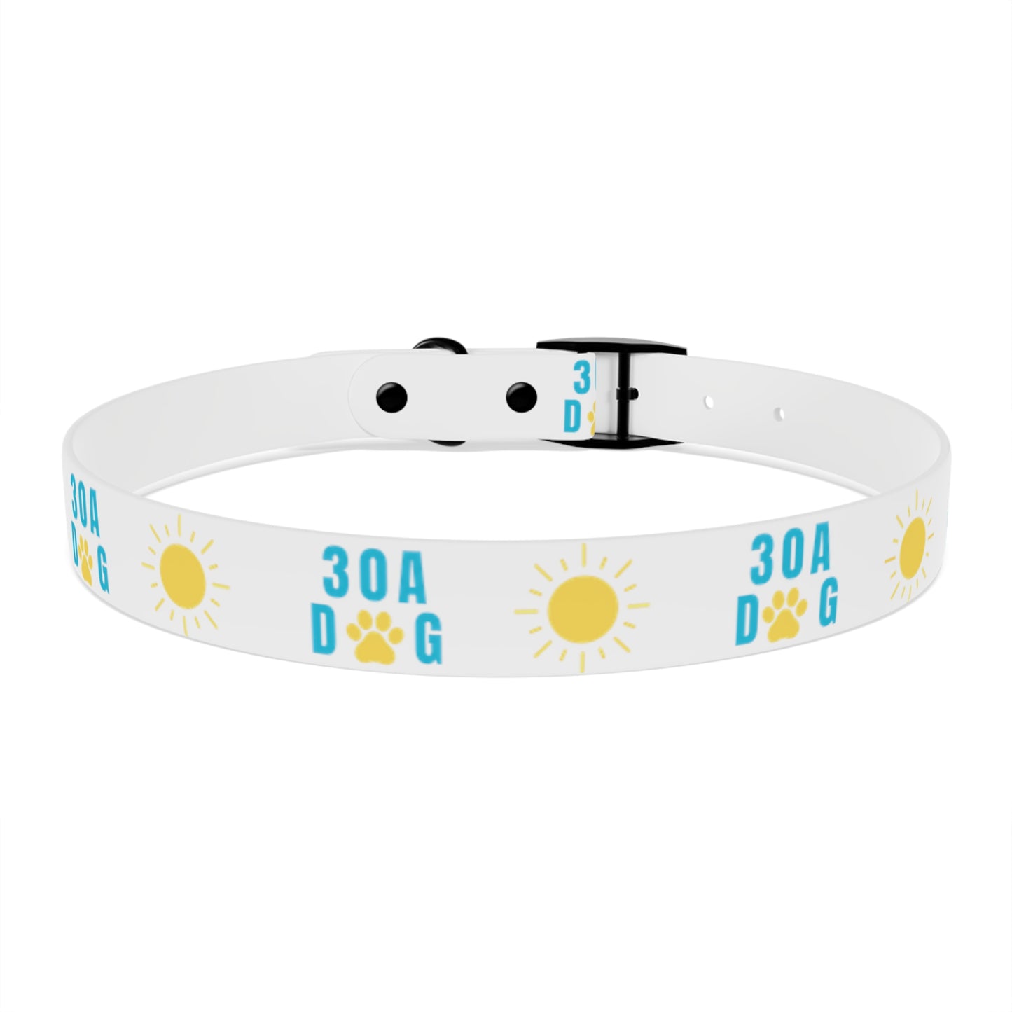30A Dog Paw Collar White