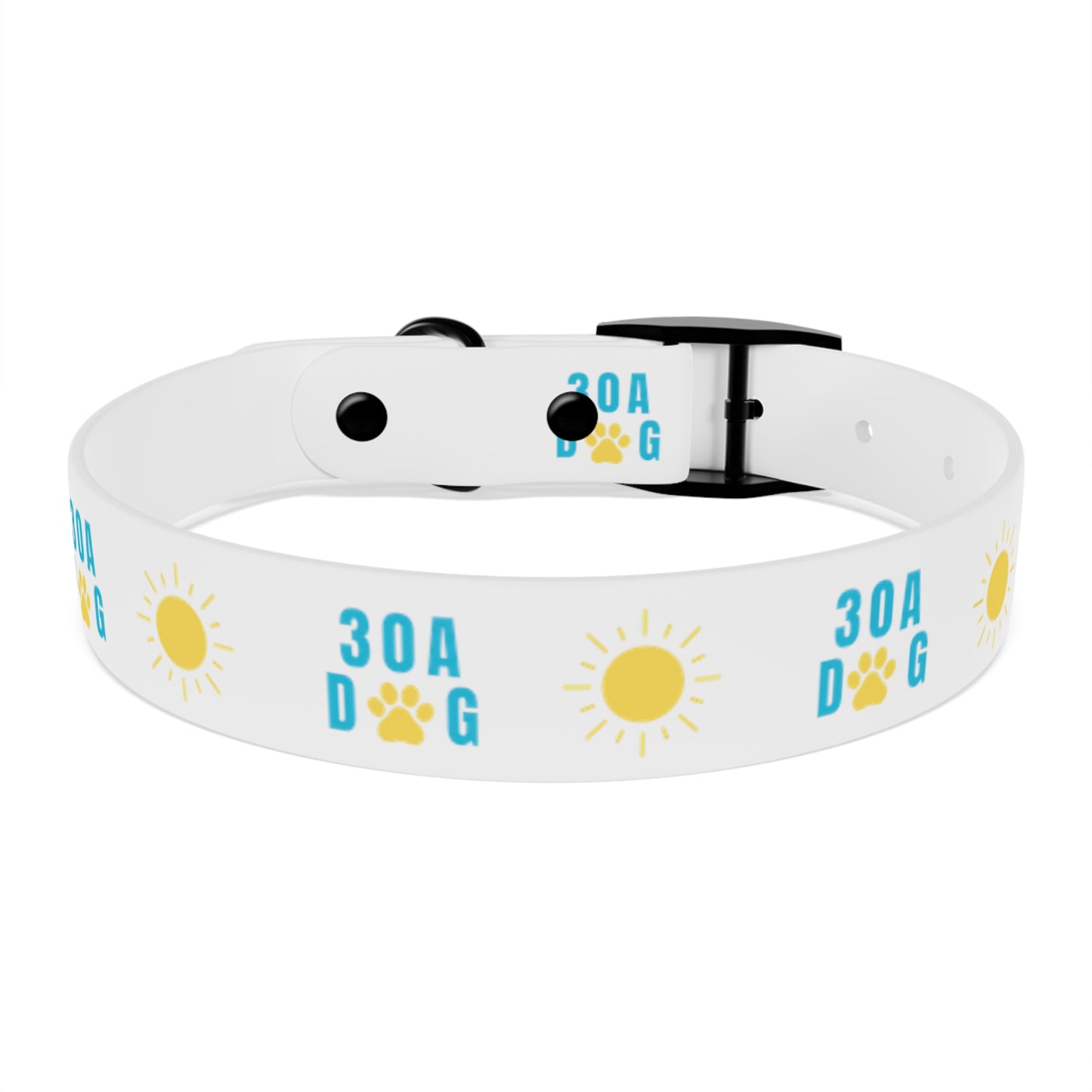 30A Dog Paw Collar White