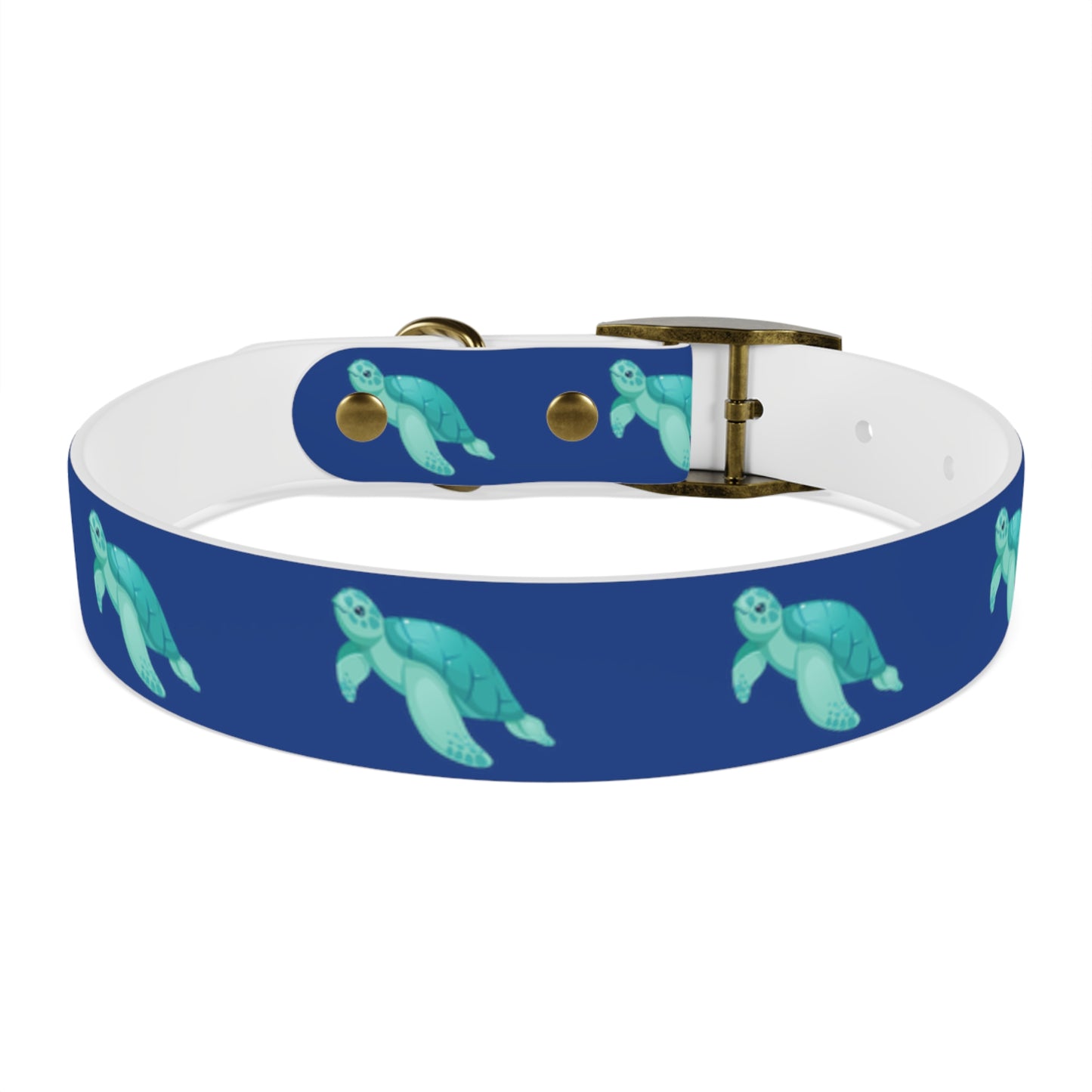 Turtles Dog Collar Ocean Blue