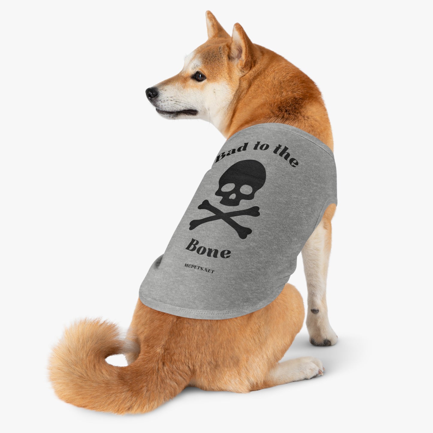Bad to the Bone Skull and Cross Bones Pet Tank Top