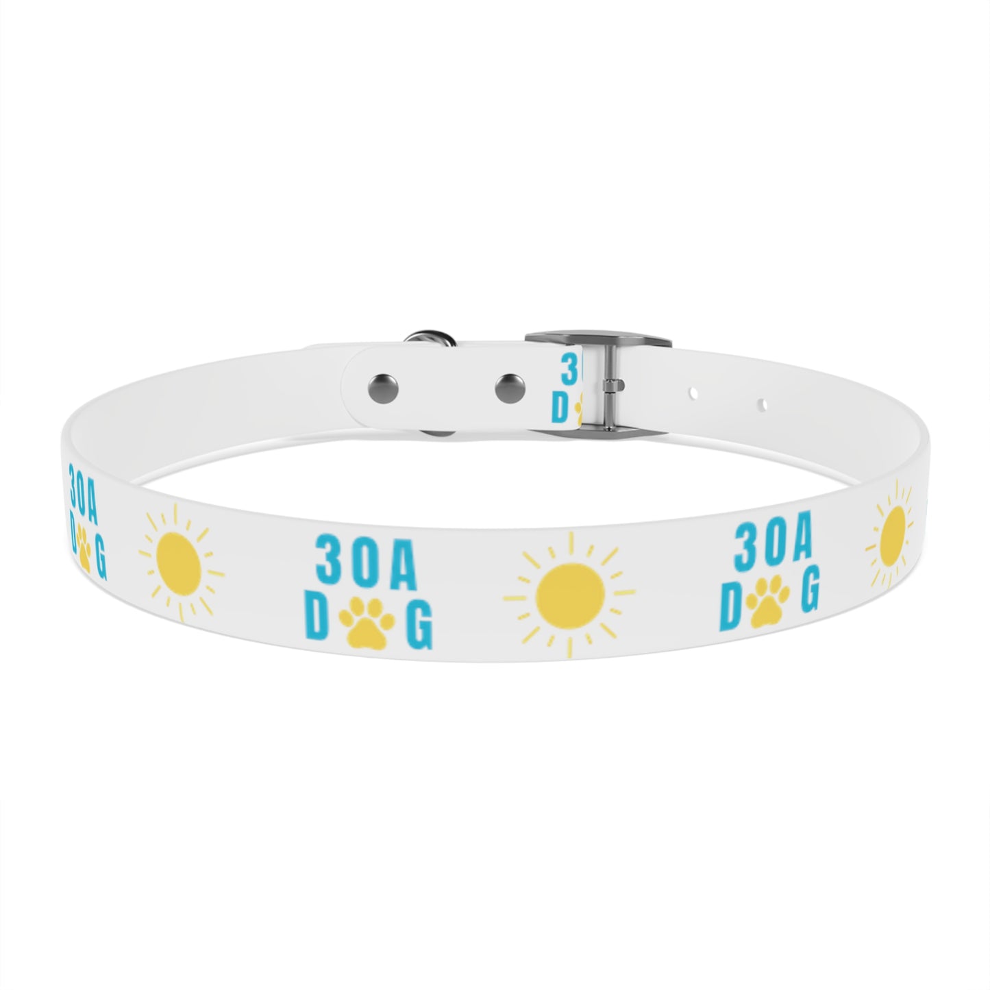 30A Dog Paw Collar White