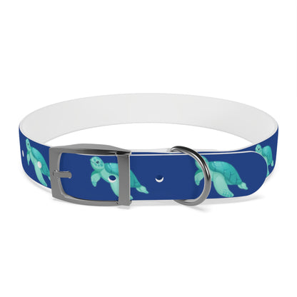 Turtles Dog Collar Ocean Blue