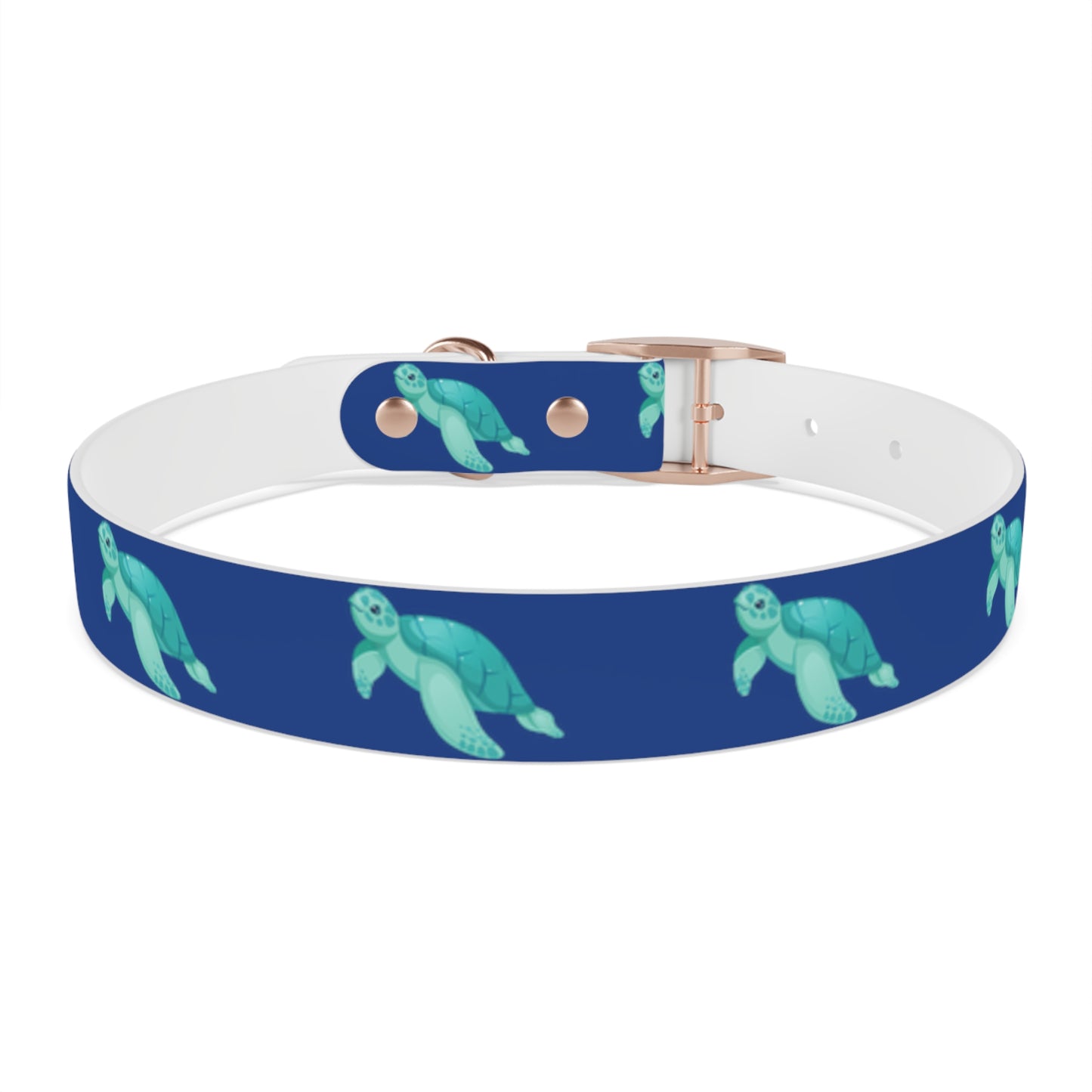 Turtles Dog Collar Ocean Blue