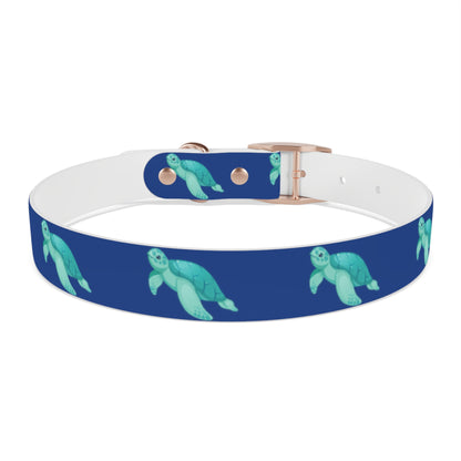Turtles Dog Collar Ocean Blue