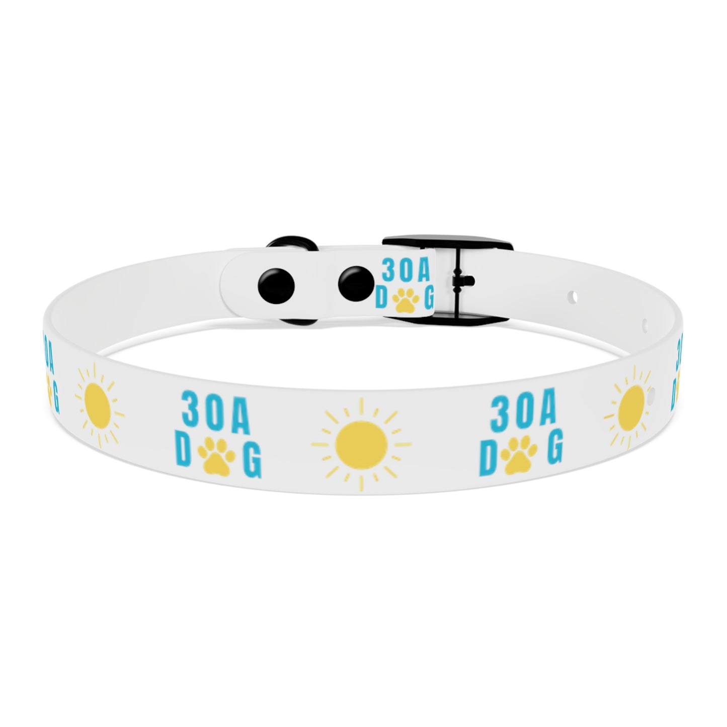 30A Dog Paw Collar White
