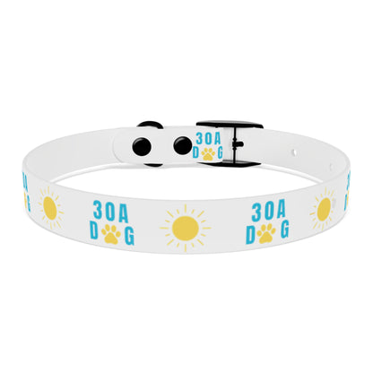 30A Dog Paw Collar White