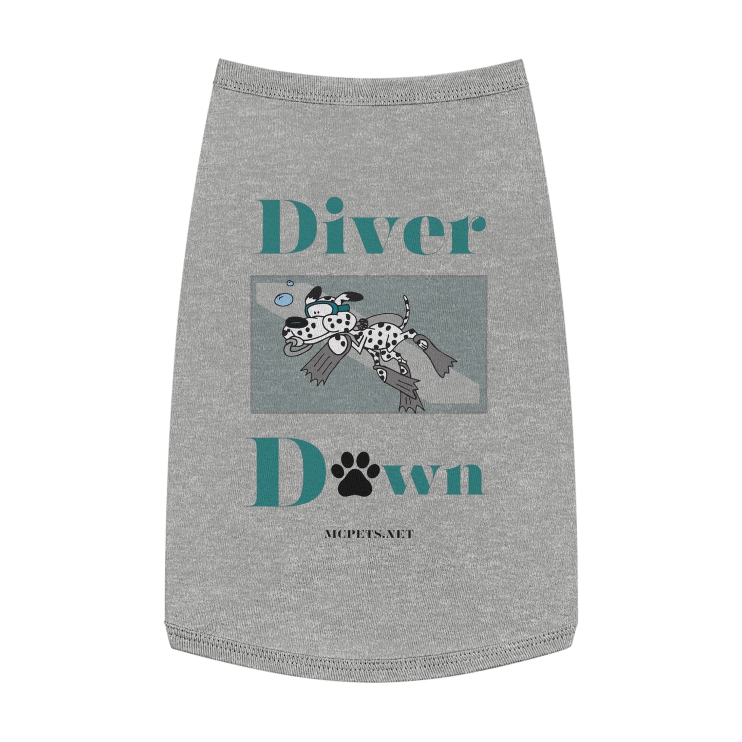 Diver Down Scuba Dog Tank Top