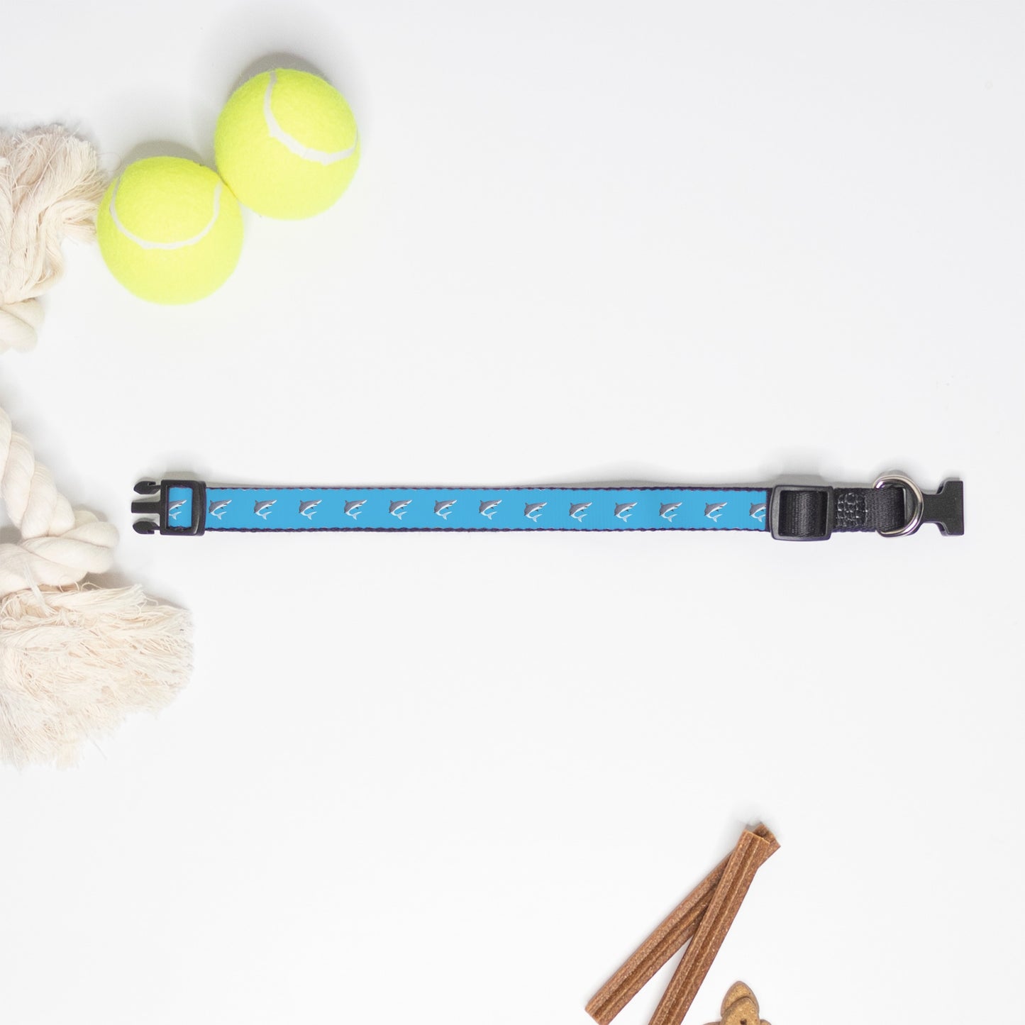 Sharks Pet Collar Large Ocean Blue