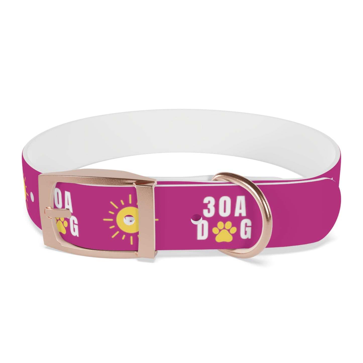 30A Dog Paw Collar Pink
