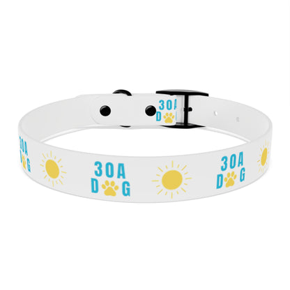 30A Dog Paw Collar White