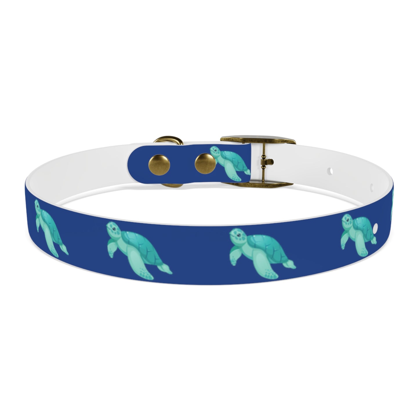 Turtles Dog Collar Ocean Blue